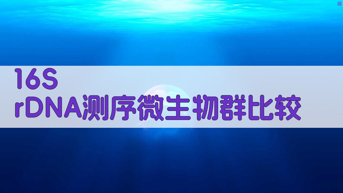 16S rDNA测序微生物群比较